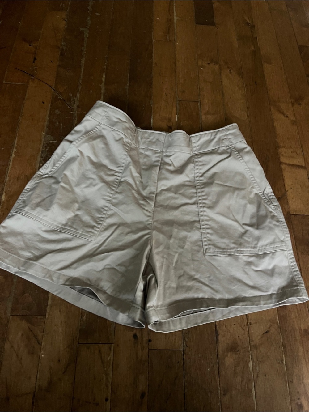 Calvin Klein Cream High-Rise Bermuda Shorts